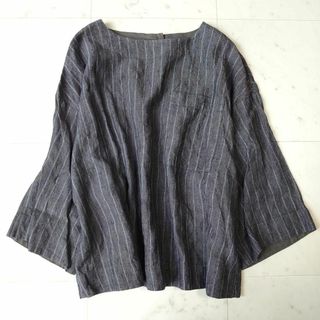 ネストローブ(nest Robe)のネストローブ nest Robe リトアニアリネンストライプブラウス 日本製 F(シャツ/ブラウス(長袖/七分))