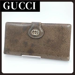 グッチ(Gucci)のGUCCI　グッチ　ダークブラウン　長財布　二つ折り　ブランド　メンズ(長財布)