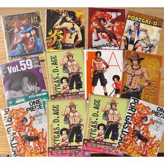 ONE PIECE ワンピース　ポートガス・D・エース　クリアファイルセット(クリアファイル)