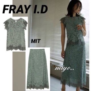 フレイアイディー(FRAY I.D)の[美品]FRAY I.D/バイカラーレース/セットアップ/MNT(ロングワンピース/マキシワンピース)