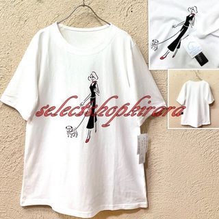 ミセス様用☆薄手☆USAコットン綿100Tシャツ☆M-L/散歩オフ白