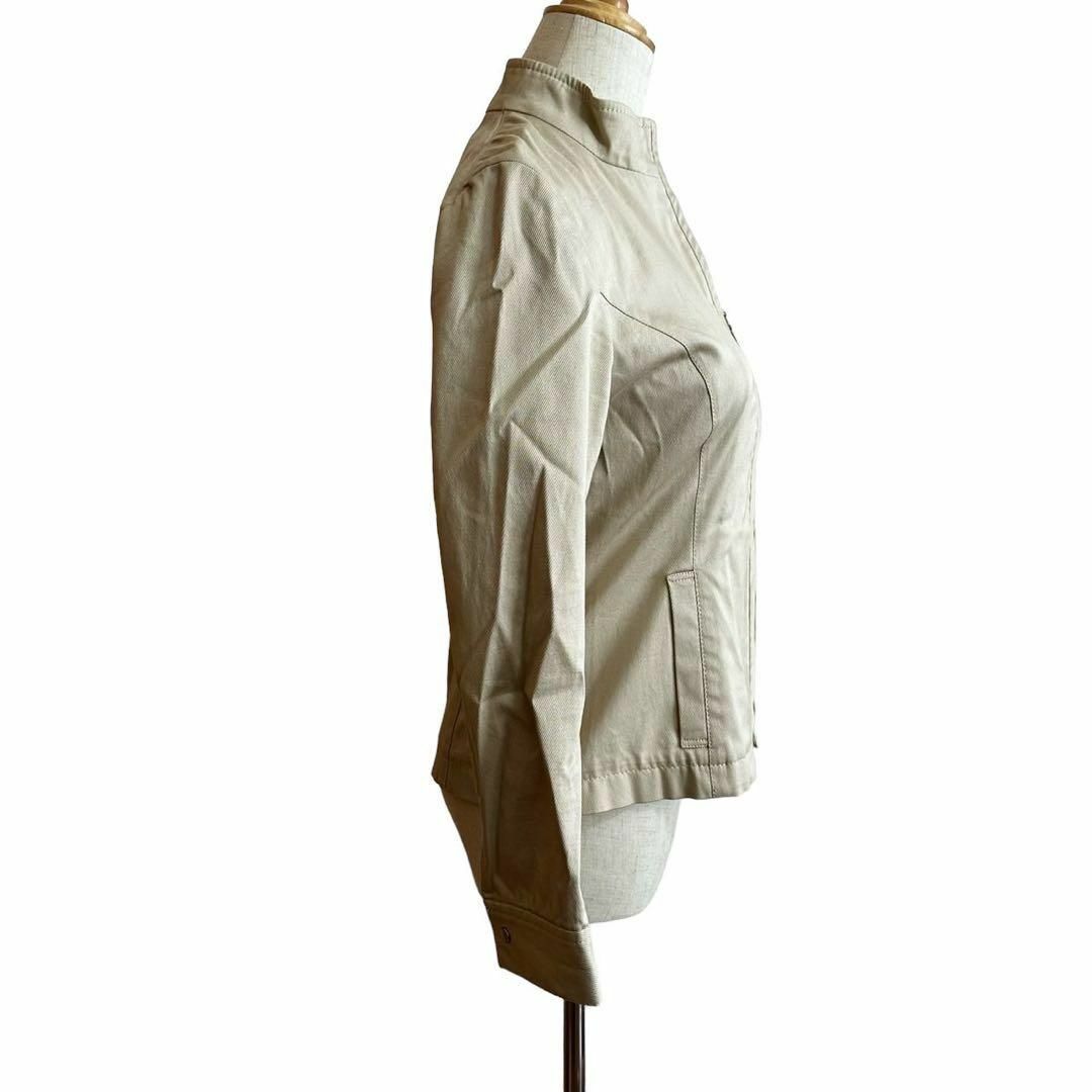 INED(イネド)のアウター　シングルライダース　羽織り　ジャケット　INED 7号　ベージュ  レディースのジャケット/アウター(ライダースジャケット)の商品写真