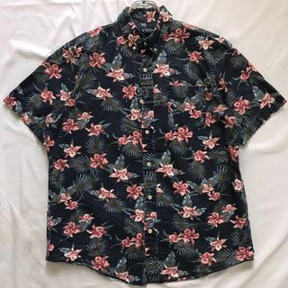 チャップス(CHAPS)のchaps 花柄パターンシャツ ハイビスカス(Tシャツ/カットソー(半袖/袖なし))