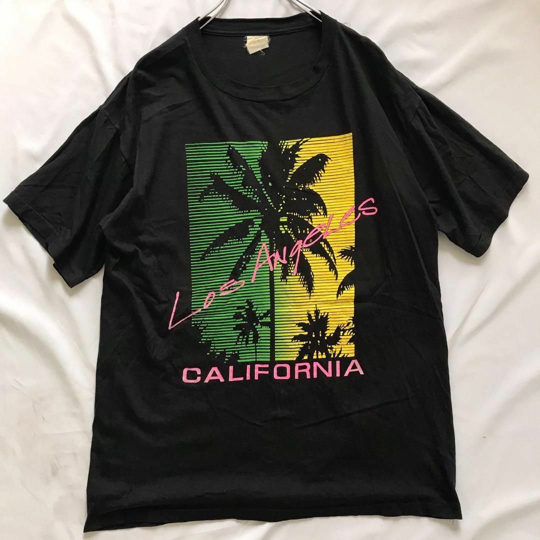 90's enjoy-T ハワイアングラフィックロゴ入りTシャツ メンズのトップス(Tシャツ/カットソー(半袖/袖なし))の商品写真