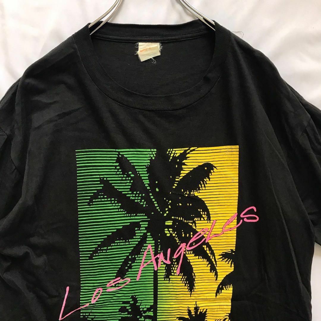90's enjoy-T ハワイアングラフィックロゴ入りTシャツ メンズのトップス(Tシャツ/カットソー(半袖/袖なし))の商品写真