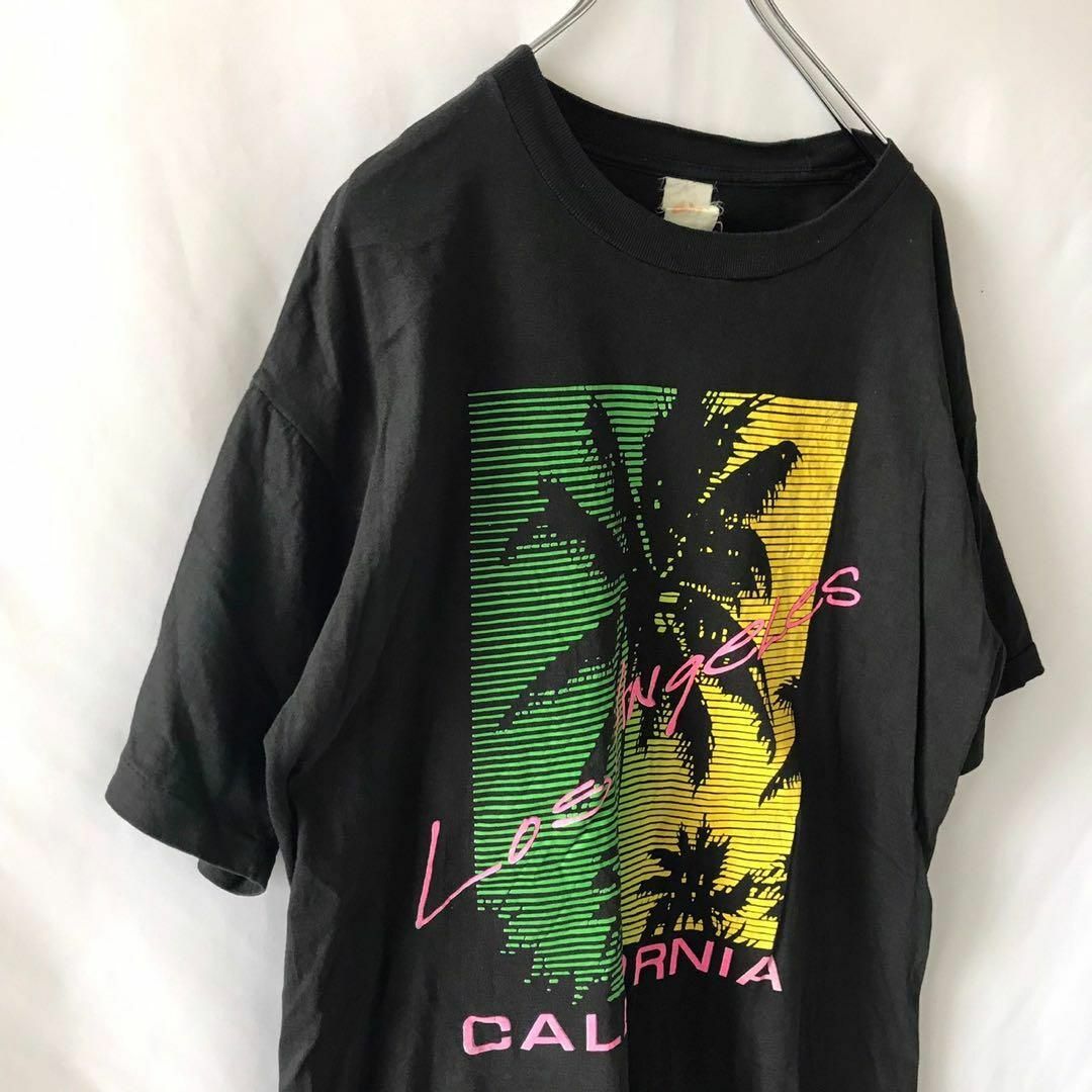 90's enjoy-T ハワイアングラフィックロゴ入りTシャツ メンズのトップス(Tシャツ/カットソー(半袖/袖なし))の商品写真