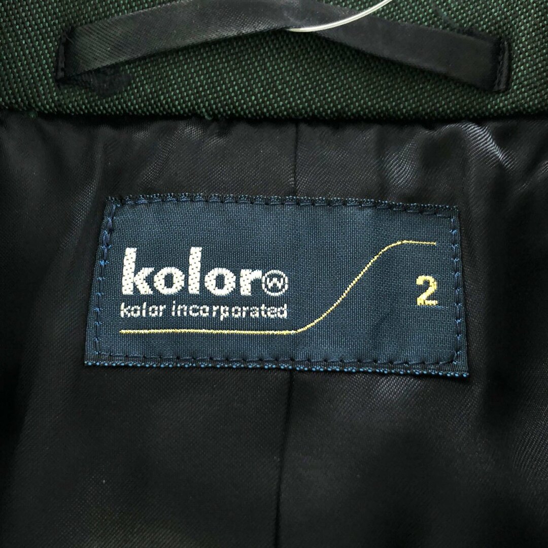 kolor(カラー)のkolor カラー 20AW シャツレイヤードテーラードジャケット グリーン系 2 20WCL-J03103 レディースのジャケット/アウター(テーラードジャケット)の商品写真