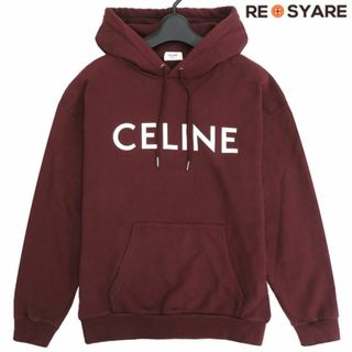 セリーヌ(celine)の美品 CELINE セリーヌ 2Y369052H ロゴ プリント コットンフリース スウェット シャツ プルオーバー パーカー 46438(パーカー)