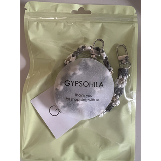 gypsohila ストラップ　ショート　グレー　新品　(ストラップ/イヤホンジャック)