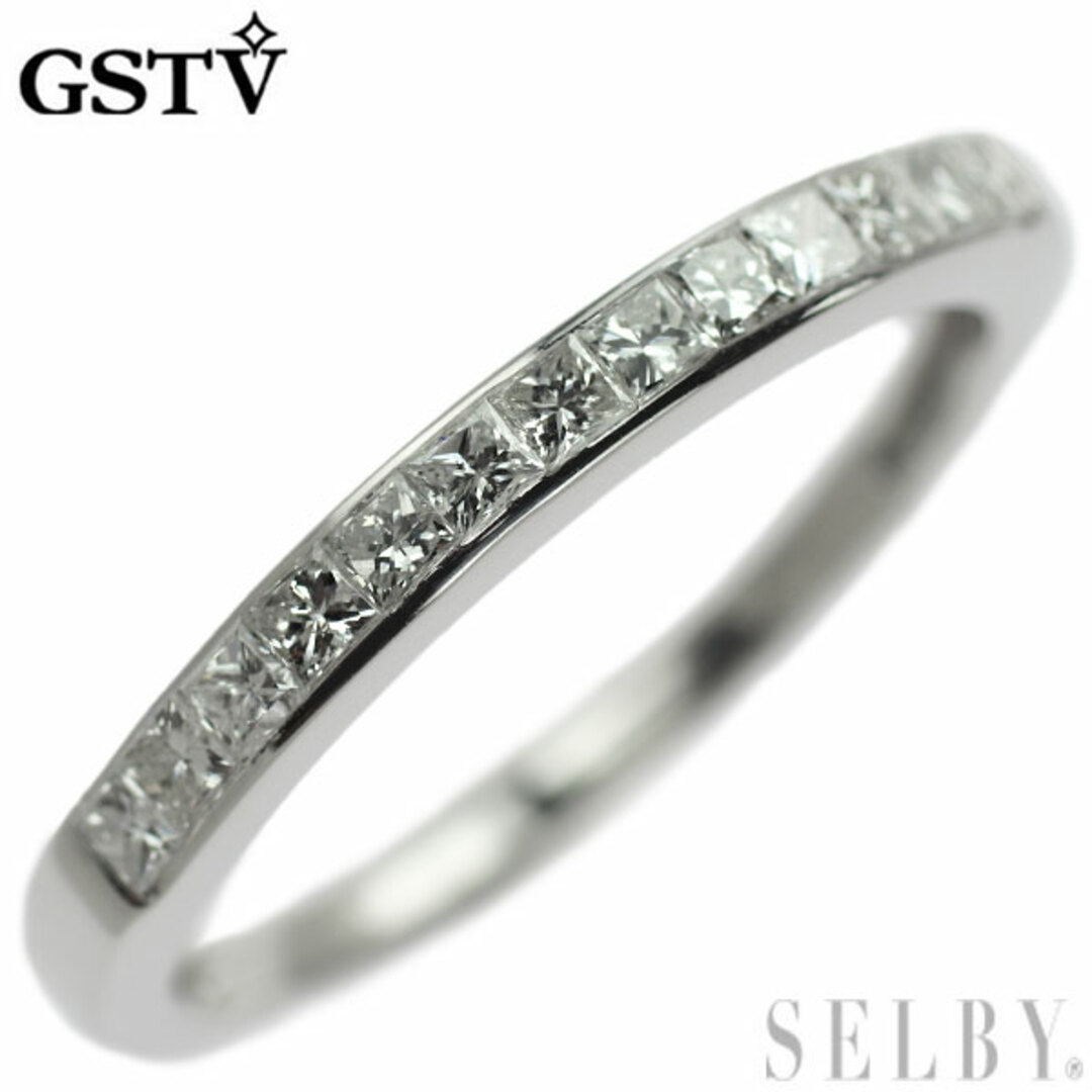 GSTV K18WG プリンセスカット ダイヤモンド リング 　ハーフエタニティ レディースのアクセサリー(リング(指輪))の商品写真