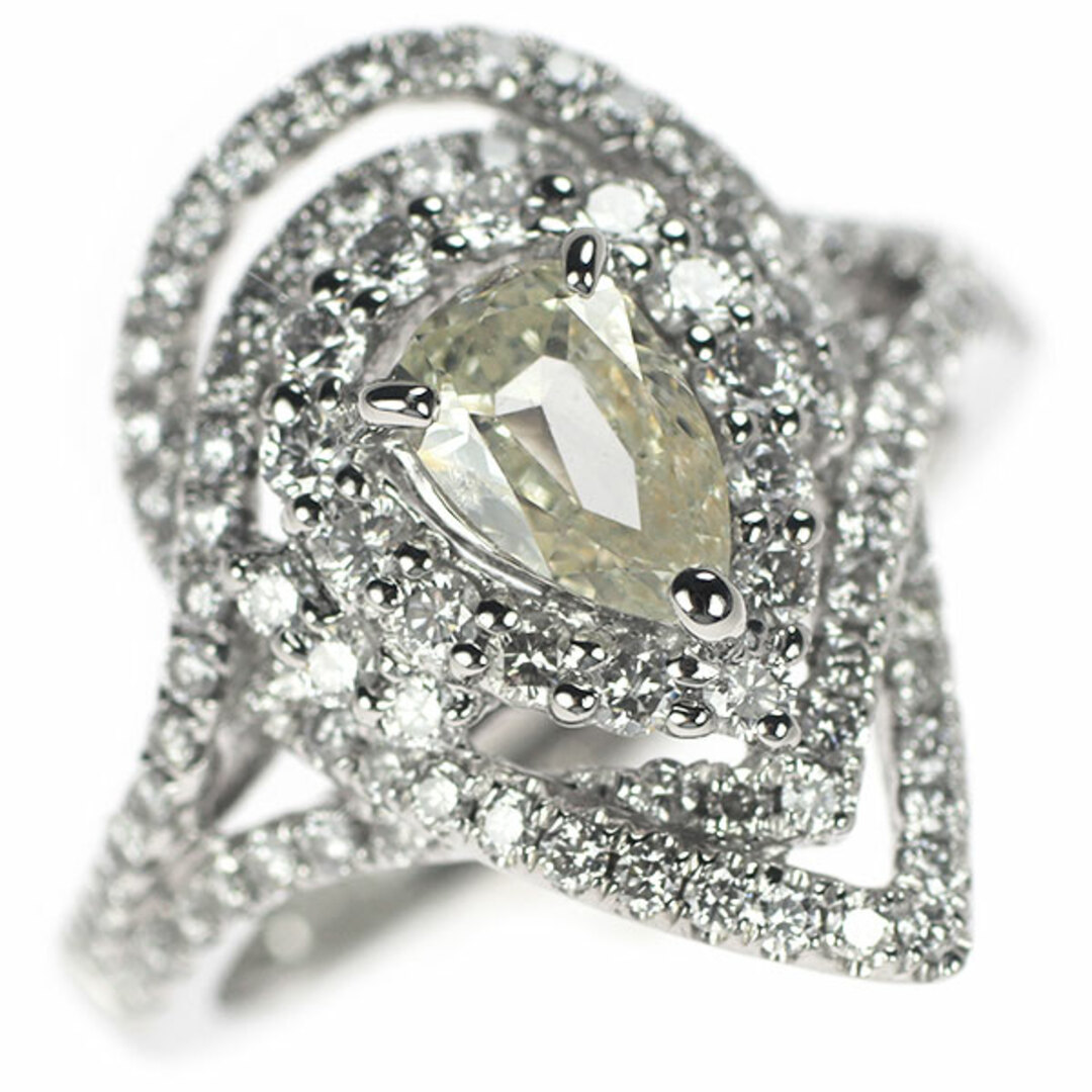Pt900 ペアシェイプ ダイヤモンド リング 0.51ct D0.80ct レディースのアクセサリー(リング(指輪))の商品写真