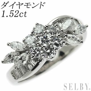 Pt900 ダイヤモンド リング 1.52ct フラワー(リング(指輪))