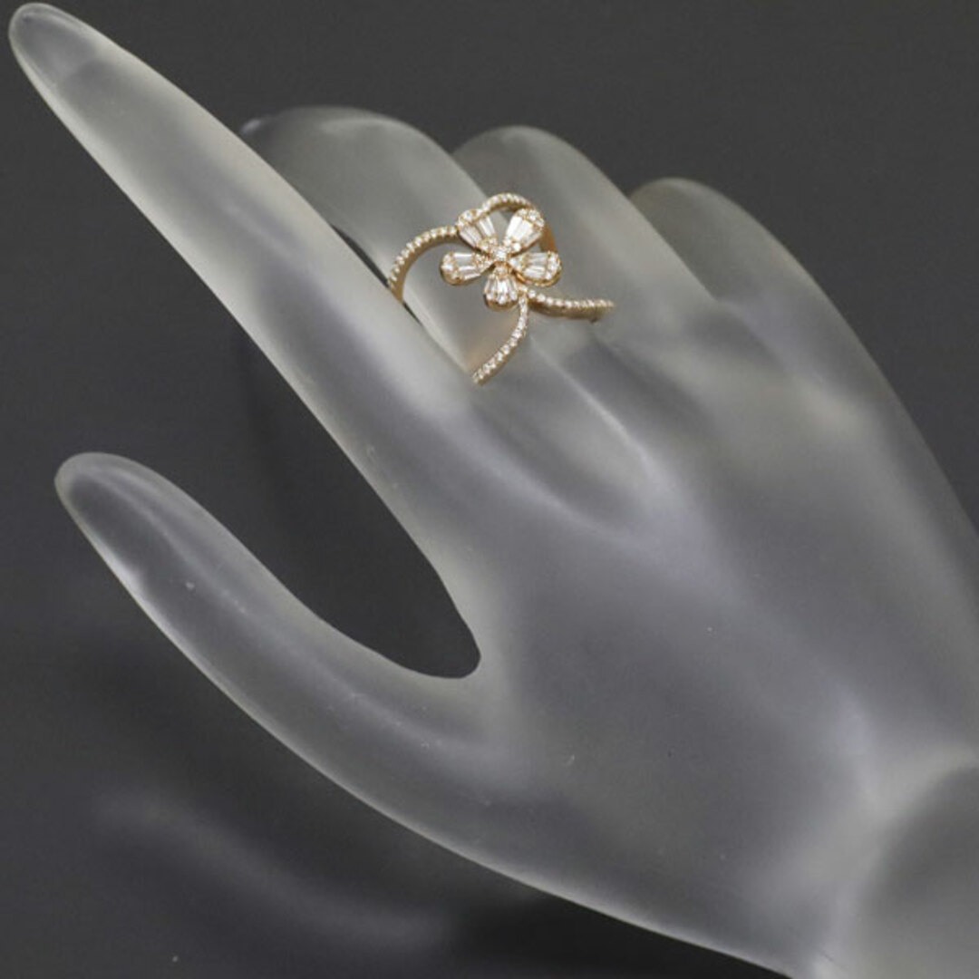 K18PG ダイヤモンド リング 0.45ct フラワー レディースのアクセサリー(リング(指輪))の商品写真