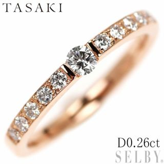 タサキ(TASAKI)の田崎真珠 K18PG ダイヤモンド リング 0.26ct(リング(指輪))