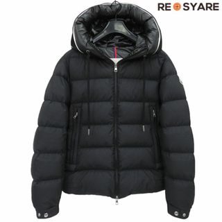 モンクレール(MONCLER)の美品 モンクレール 2023AW CARDERE ロゴワッペン フード レタリングロゴ ジップアップ ダウン ジャケット ブルゾン 46436(ダウンジャケット)