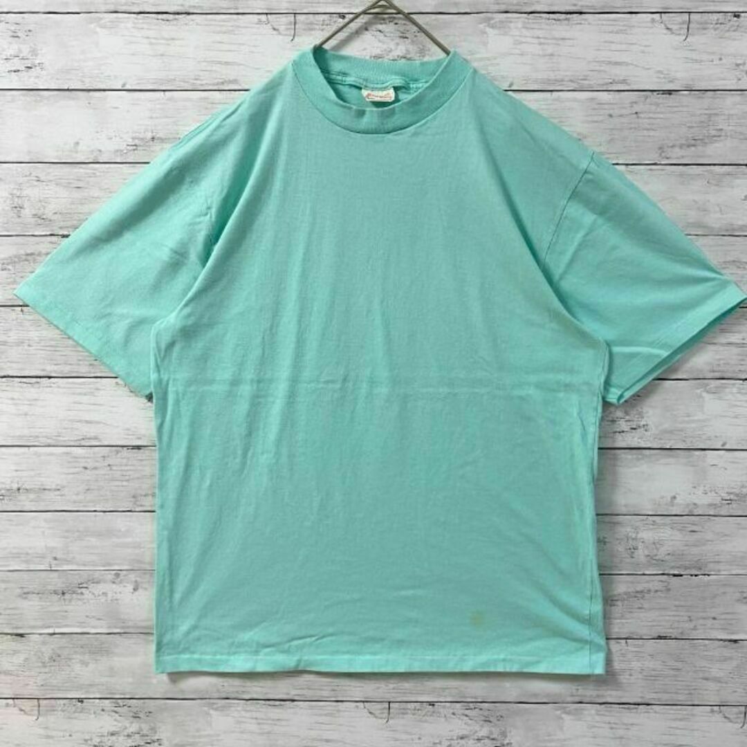EVERGREEN(エバーグリーン)のi81 US古着　Evergreen　半袖Tシャツ　エバーグリーン　無地　ミント メンズのトップス(Tシャツ/カットソー(半袖/袖なし))の商品写真