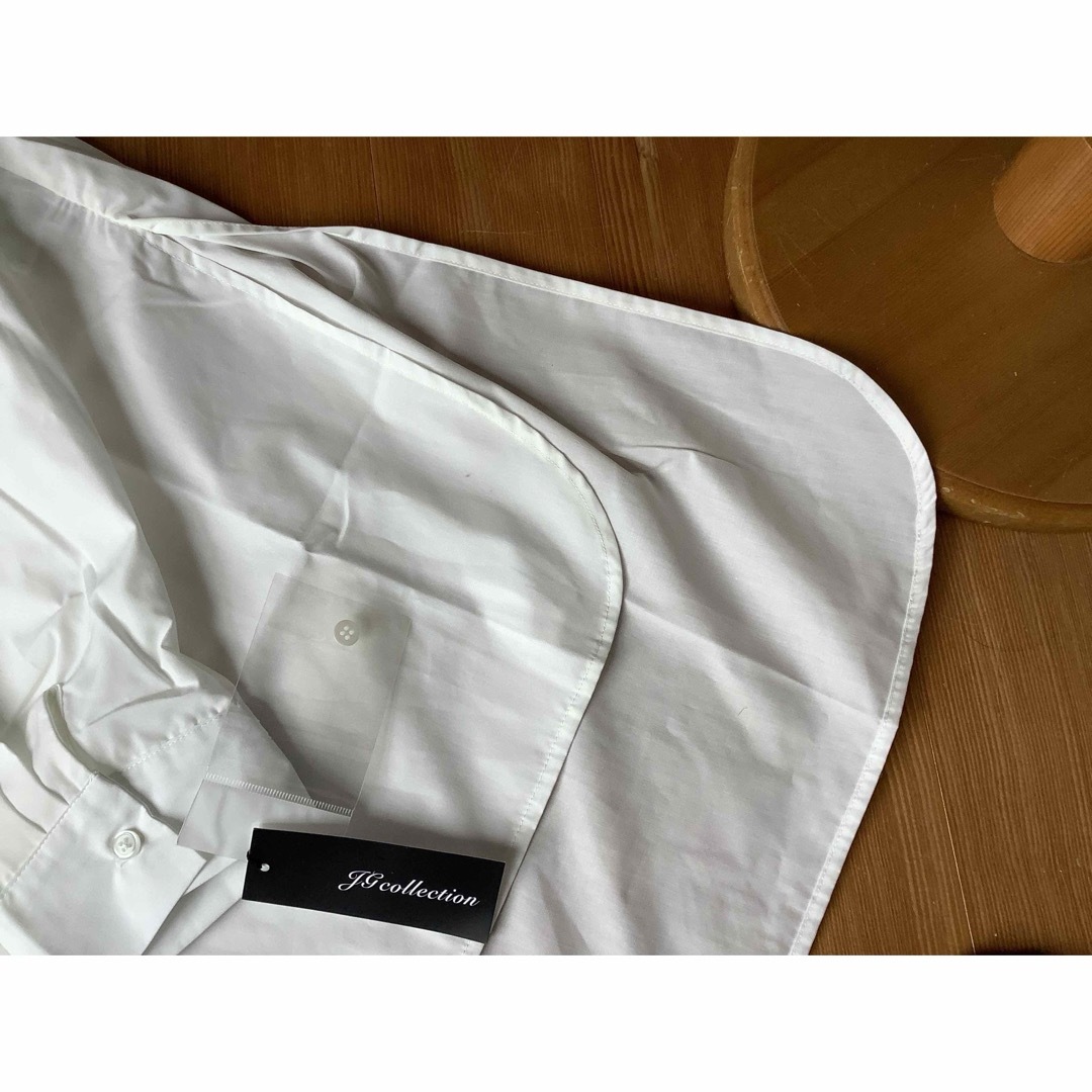 送料無料！新品！大きいサイズロングシャツブラウス白ナチュラルホワイト レディースのトップス(シャツ/ブラウス(長袖/七分))の商品写真