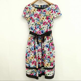 M'S GRACY - 18SS PM-811110 美品 ワンピース ウエストリボン ギャザー  花柄