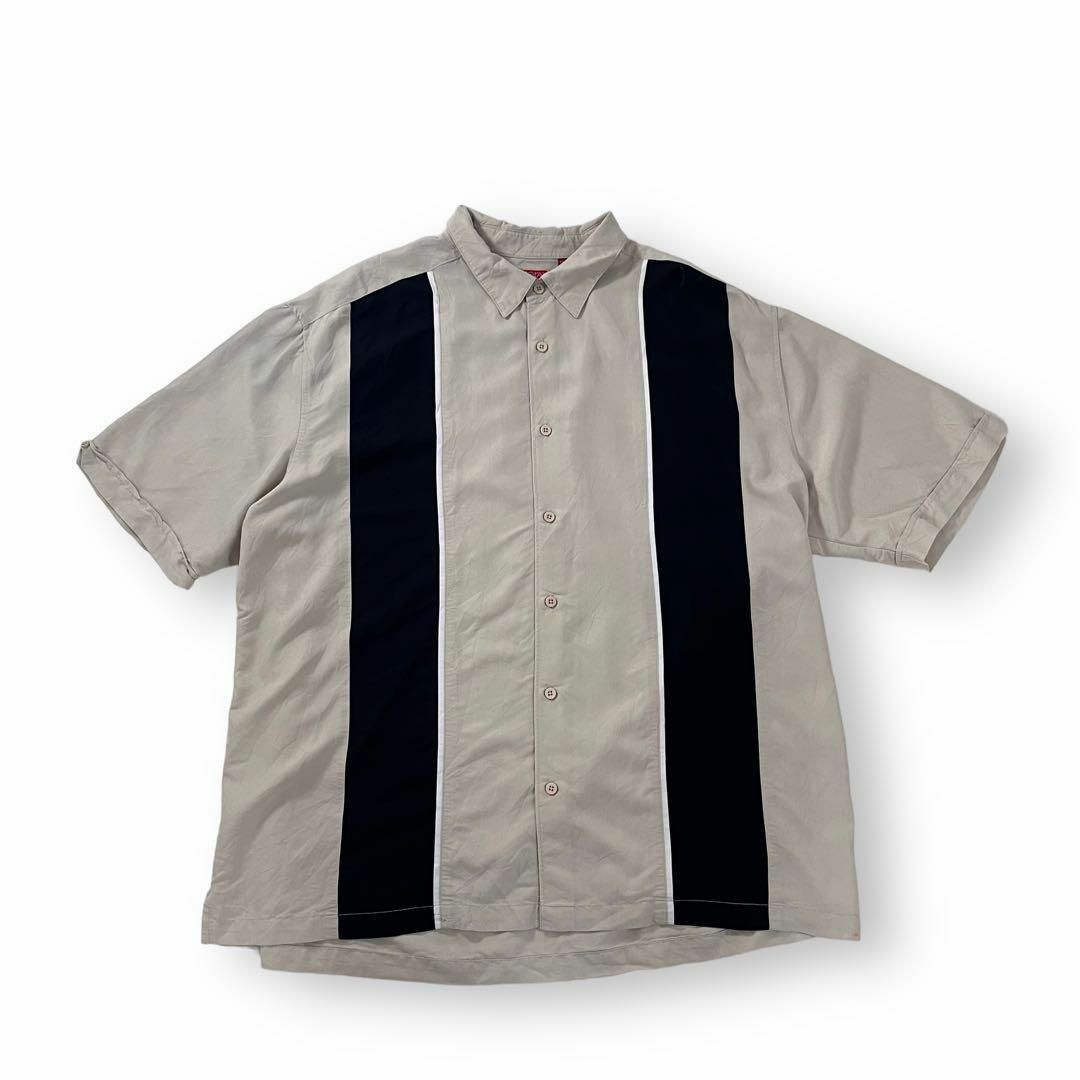 VINTAGE(ヴィンテージ)のHavanera 古着 キューバシャツ オープンカラー 刺繍 ブルー XXL メンズのトップス(Tシャツ/カットソー(半袖/袖なし))の商品写真