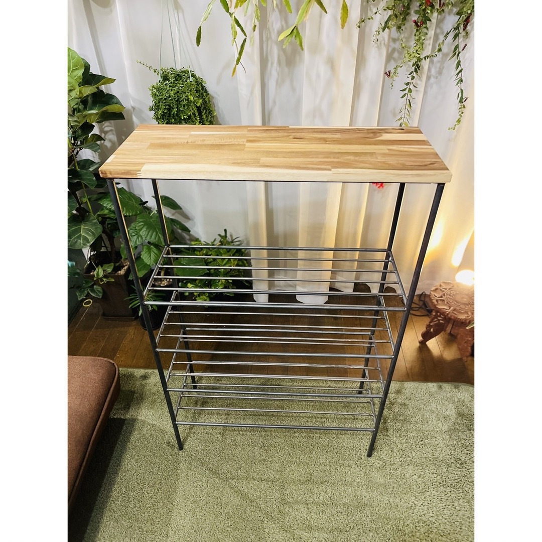 アイアン家具 アカシア材 棚 シェルフ 男前家具 カフェラック アイアン家具 アカシア材 棚 シェルフ 男前家具 カフェラック