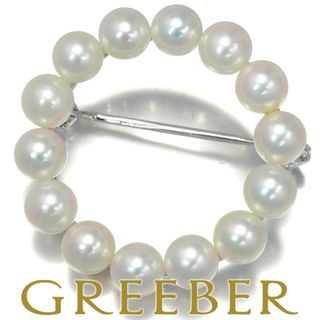 ミキモト(MIKIMOTO)のミキモト ブローチ パール 真珠 5.2mm  サークル シルバー (ブローチ/コサージュ)