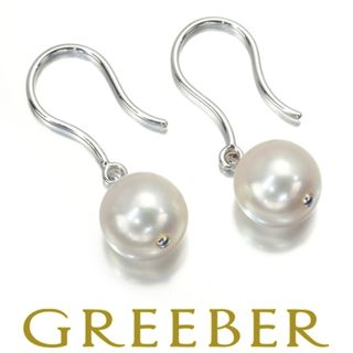 ミキモト(MIKIMOTO)のミキモト ピアス パール アコヤ真珠 7.5mm  フック K18WG (ピアス)