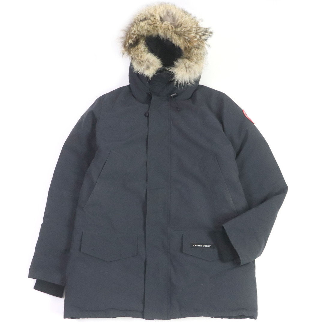 CANADA GOOSE(カナダグース)の良品□CANADA GOOSE カナダグース 2062MA LANGFORD FUSION FIT ロゴワッペン WZIP ファーフーデッド ダウンジャケット ダウンコート ネイビー L カナダ製 正規品 メンズ メンズのジャケット/アウター(ダウンジャケット)の商品写真