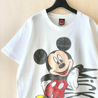 ミッキーマウス(ミッキーマウス)の90s古着　ヴィンテージ　ミッキーマウス　大判プリント Tシャツ　ディズニー(Tシャツ/カットソー(半袖/袖なし))