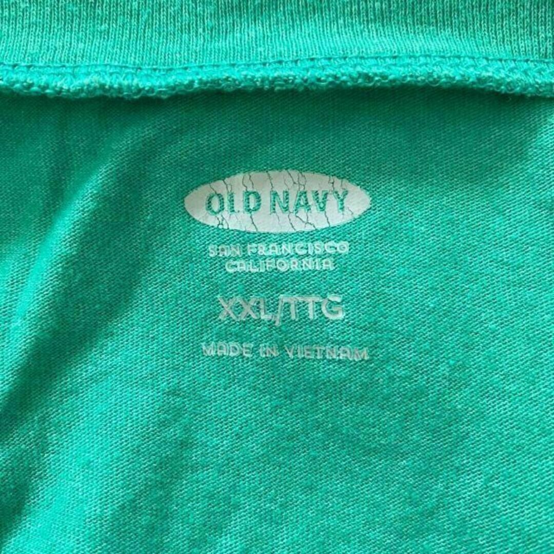 Old Navy(オールドネイビー)のh67 US古着　OLD NAVY　半袖Tシャツ　グリーンElf Respect メンズのトップス(Tシャツ/カットソー(半袖/袖なし))の商品写真