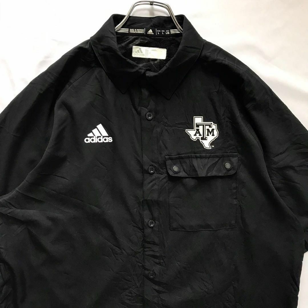 adidas(アディダス)のadidas ロゴ 半袖シャツ 襟付き ゴルフ等 スポーツ メンズのトップス(Tシャツ/カットソー(七分/長袖))の商品写真