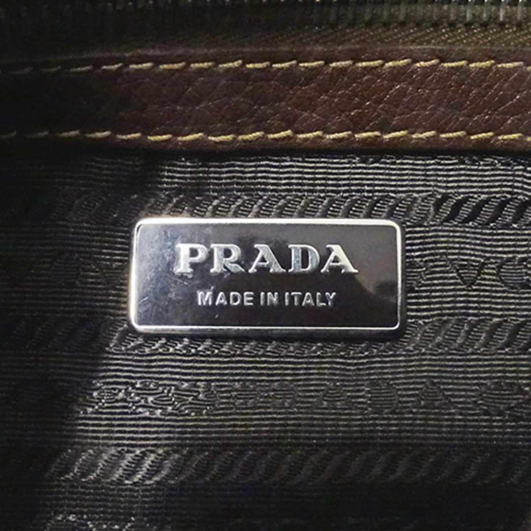 PRADA(プラダ)のプラダ PRADA バッグ レディース ブランド ショルダーバッグ レザー ブラウン ロゴ ワンショルダー 肩掛け おしゃれ 【中古】 レディースのバッグ(ショルダーバッグ)の商品写真