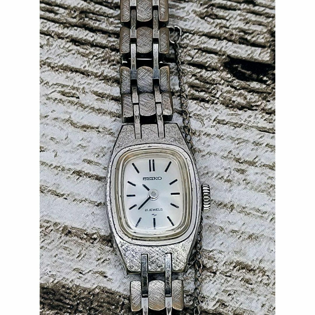 SEIKO(セイコー)の動作品　レア　セイコー　手巻き　腕時計　21右　シルバー　アンティーク レディースのファッション小物(腕時計)の商品写真