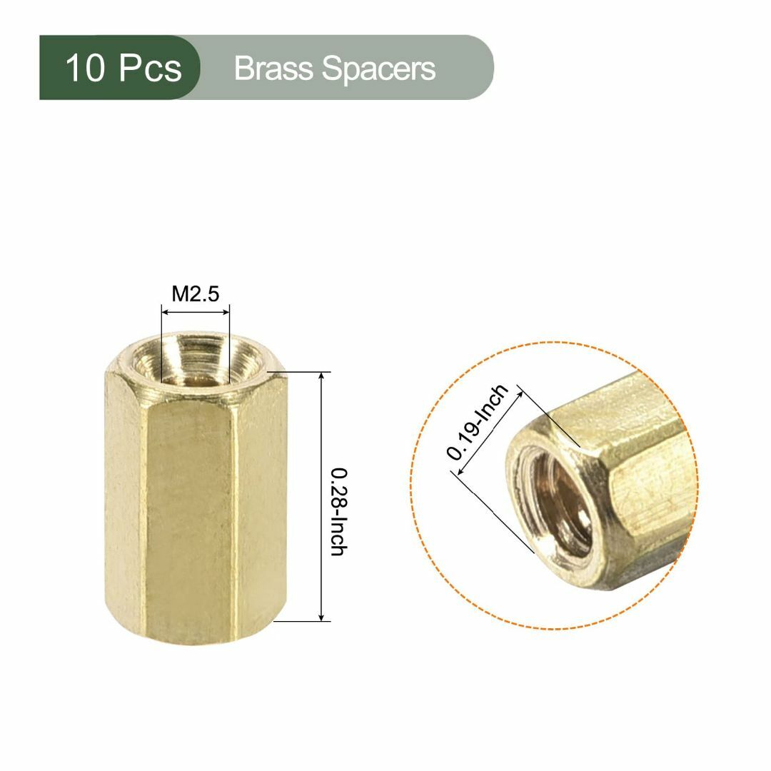特価セールYOKIVE 10個 M2.5スペーサー 真鍮 六角 PCB スタ その他のその他(その他)の商品写真