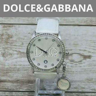 ドルチェアンドガッバーナ(DOLCE&GABBANA)の動作品　ドルチェ＆ガッバーナ　腕時計　D&G　ダイヤモンド　レザー　定価11万円(腕時計)