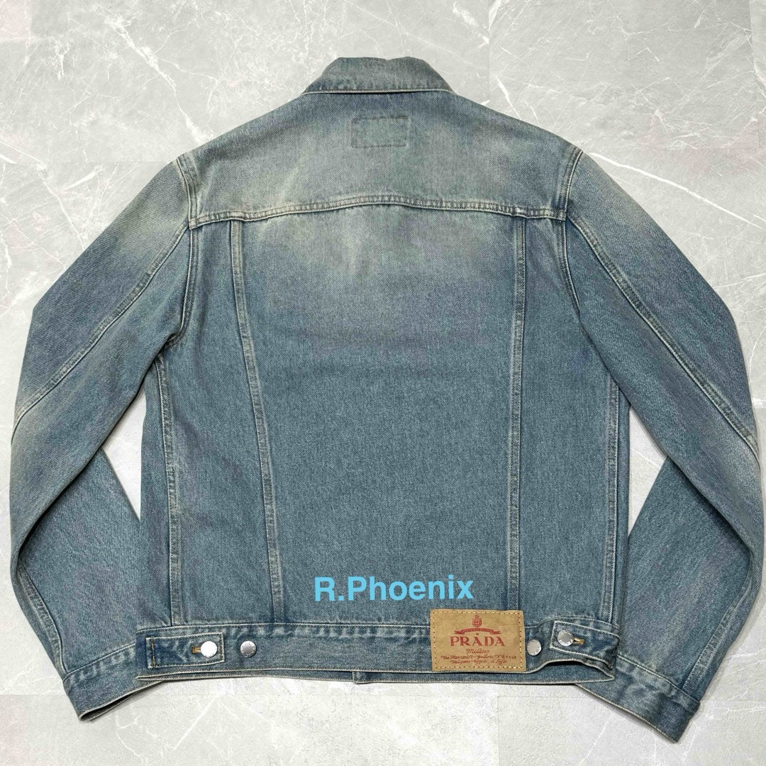 PRADA(プラダ)の【PRADA】Triangle Logo Denim Jacket M メンズのジャケット/アウター(Gジャン/デニムジャケット)の商品写真