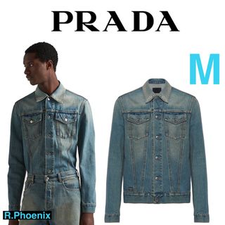 【PRADA】Triangle Logo Denim Jacket M