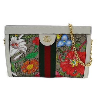 グッチ(Gucci)のグッチ GUCCI バッグ レディース ブランド オフィディア GGフローラ チェーンショルダーバッグ GGスプリームキャンバス アイボリー マルチ 503877 花 斜め掛け【中古】(ショルダーバッグ)