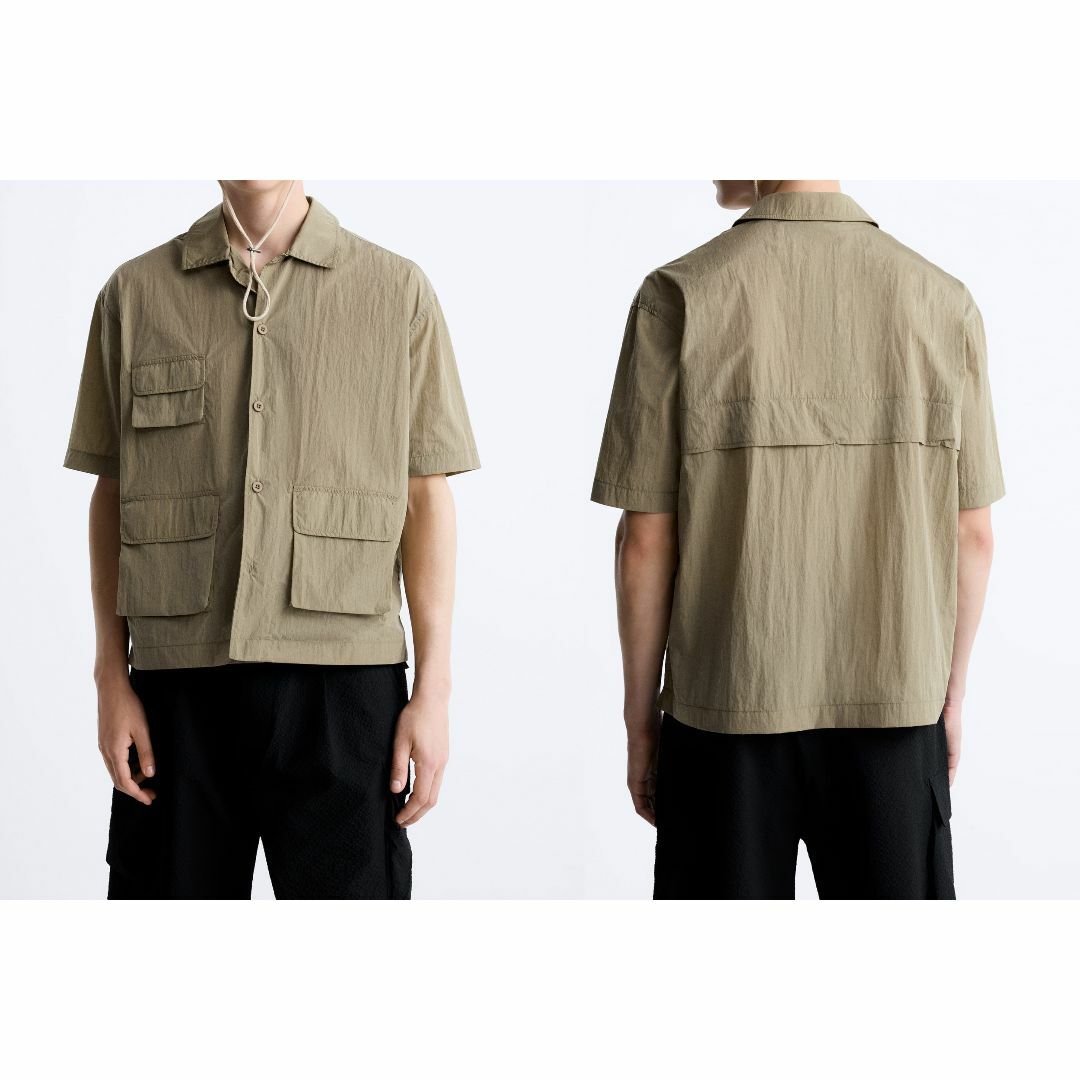 ZARA MAN オーバーサイズ ポケットディテール テクニカルシャツ ZARA MAN オーバーサイズ ポケットディテール テクニカルシャツ