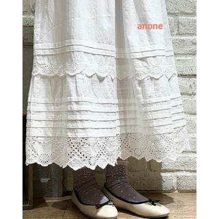 SM2 - サマンサモスモスSM2　綿ドビー裾スカラップスカート　ペチスカート　オフホワイト