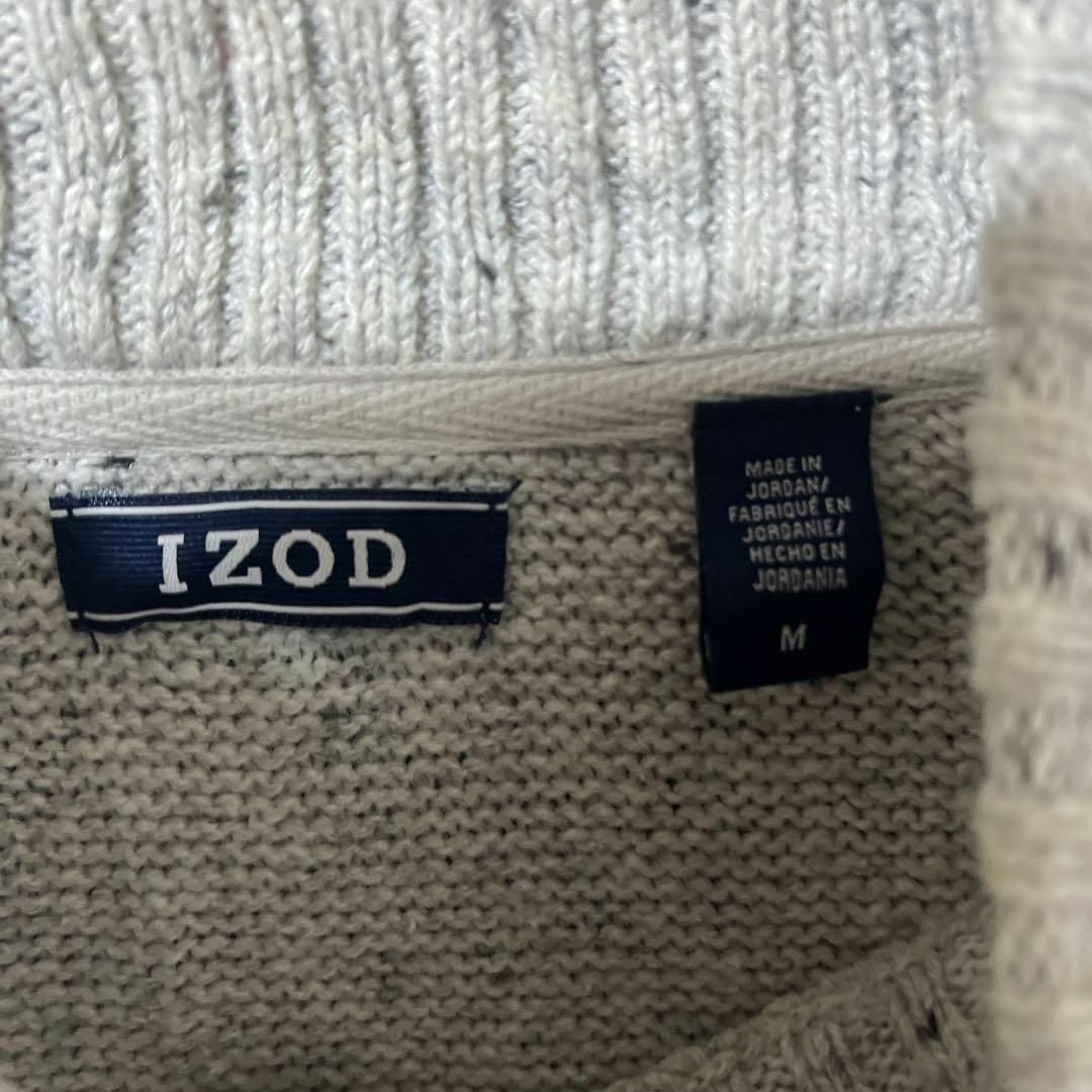 アイゾッド セーター メンズ グレー M ニット USA古着 90s 長袖 メンズのトップス(ニット/セーター)の商品写真