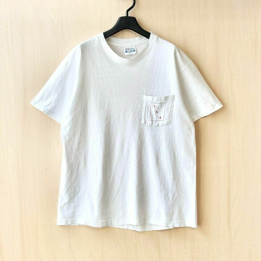 Hanes(ヘインズ)の80s USA製古着　ヴィンテージ　ヘインズ　ポケットTシャツ　サラマンカ メンズのトップス(Tシャツ/カットソー(半袖/袖なし))の商品写真