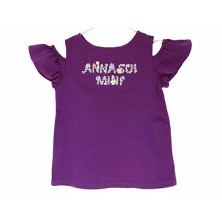 アナスイミニ(ANNA SUI mini)の【夏物 新入荷!】[アナスイミニ/ANNA SUI mini]130cm  半袖カットソー/半袖Tシャツ 紫 袖2way ’22年製【中古】子供服 キッズ kids 女の子 夏 tops 214042(Tシャツ/カットソー)