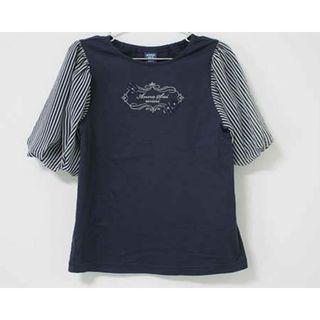 ANNA SUI mini - 【夏物 新入荷!】〓アナスイミニ/ANNA SUI mini〓130cm 半袖Tシャツ/半袖カットソー 紺×白 ’22年製【中古】子供服 キッズ kids 女の子  夏 tops 614042