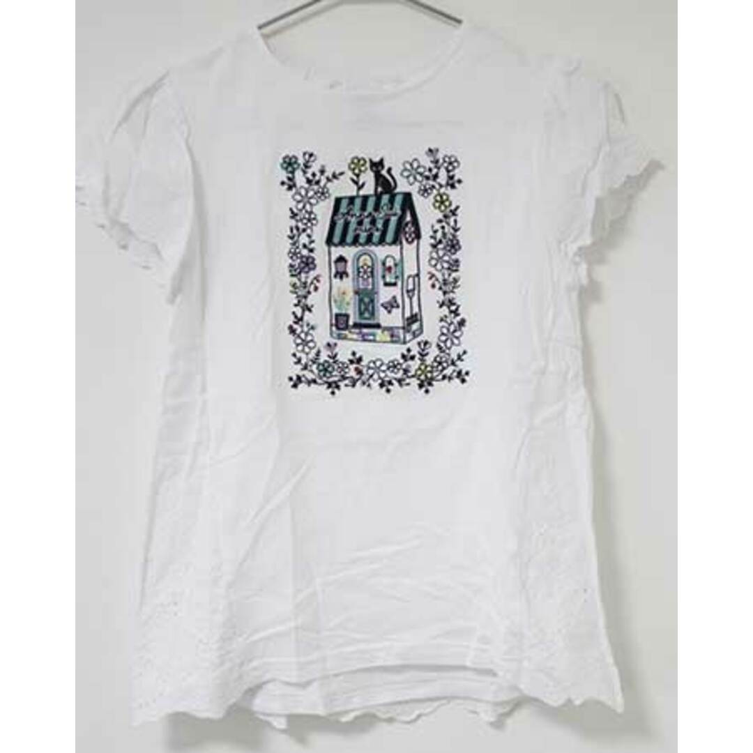 ANNA SUI mini(アナスイミニ)の【夏物 新入荷!】〓アナスイミニ/ANNA SUI mini〓140cm 半袖Tシャツ/半袖カットソー 白 '22年製【中古】子供服 キッズ kids ジュニア 女の子  夏 tops 614042 キッズ/ベビー/マタニティのキッズ服女の子用(90cm~)(Tシャツ/カットソー)の商品写真