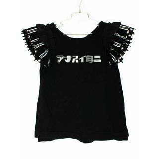 アナスイミニ(ANNA SUI mini)の【夏物 新入荷!】[アナスイミニ/ANNA SUI mini]130cm 半袖カットソー/半袖Tシャツ 黒【中古】子供服 キッズ kids 女の子 夏 tops 214042(Tシャツ/カットソー)