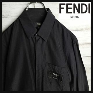 FENDI - 美品 フェンディ FENDI シャツ ロングスリーブ 襟ズッカ柄 FF FENDI - 美品 フェンディ FENDI シャツ ロングスリーブ 襟ズッカ柄 FF