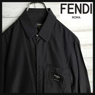 フェンディ(FENDI)の【レアデザイン】フェンディ ロゴパッチ シャツ シンプル ロゴ 38 ポケット(シャツ)