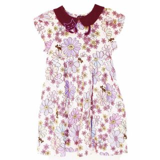 アナスイミニ(ANNA SUI mini)の【夏物 新入荷!】[アナスイミニ/ANNA SUI mini]110cm 半袖ワンピース 紫【中古】子供服 キッズ kids 女の子 夏 onepi 214042(ワンピース)