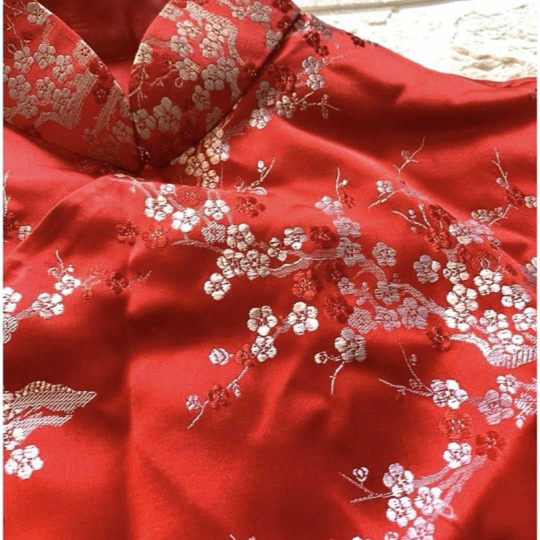 美品　1回着用のみ　XS〜S 赤　チャイナドレス　ハロウィンにも レディースのフォーマル/ドレス(その他ドレス)の商品写真