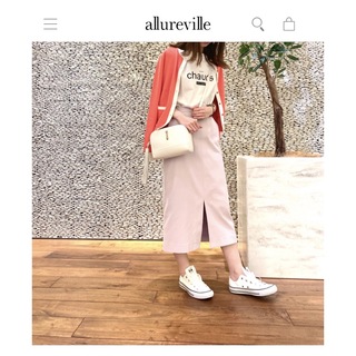 allureville - アルアバイル　シェルタリングソフト Aライン スカート